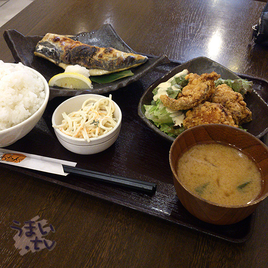 浜の台所　おらが 「鯖焼きとから揚げ定食」 ８４０円