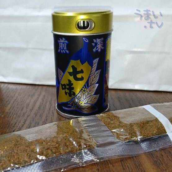 「深煎り七味　１４ｇ缶」　７２０円